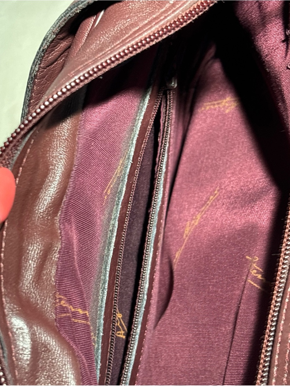Etienne Aigner Burgundy Shoulder Bag with Gold Hardware - Picture 7 of 10
